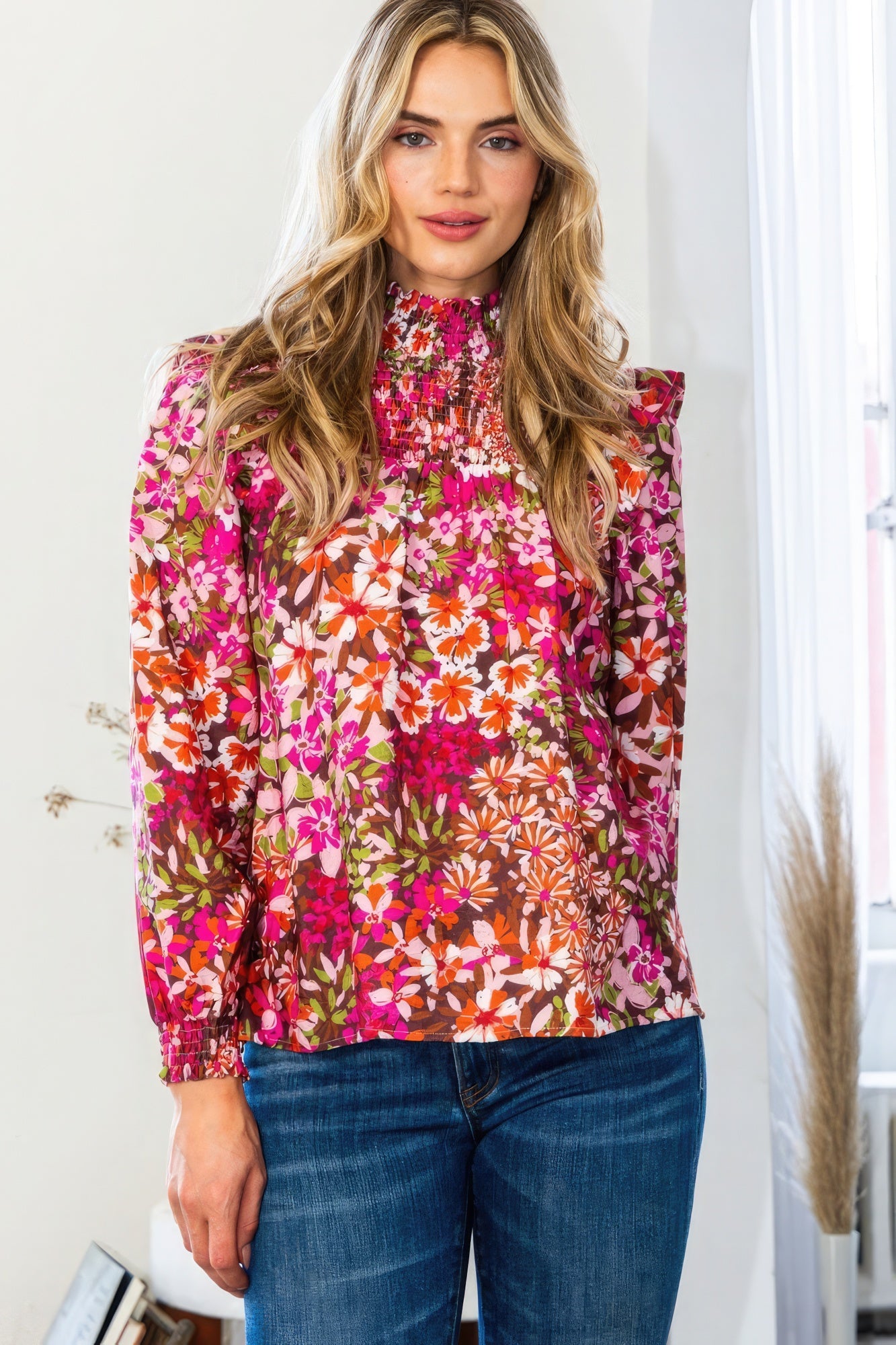 Smocked Yoke Blouse