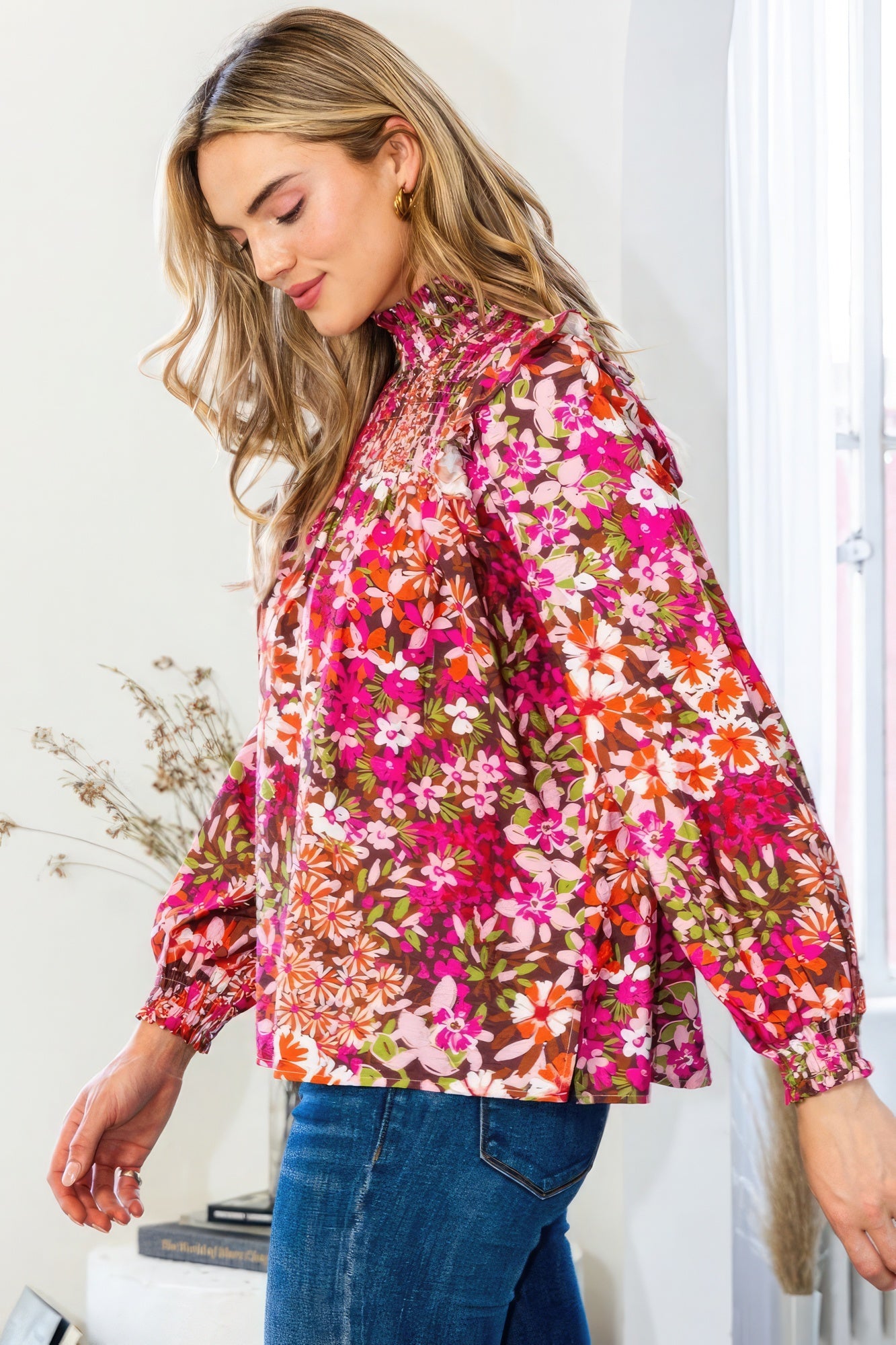 Smocked Yoke Blouse