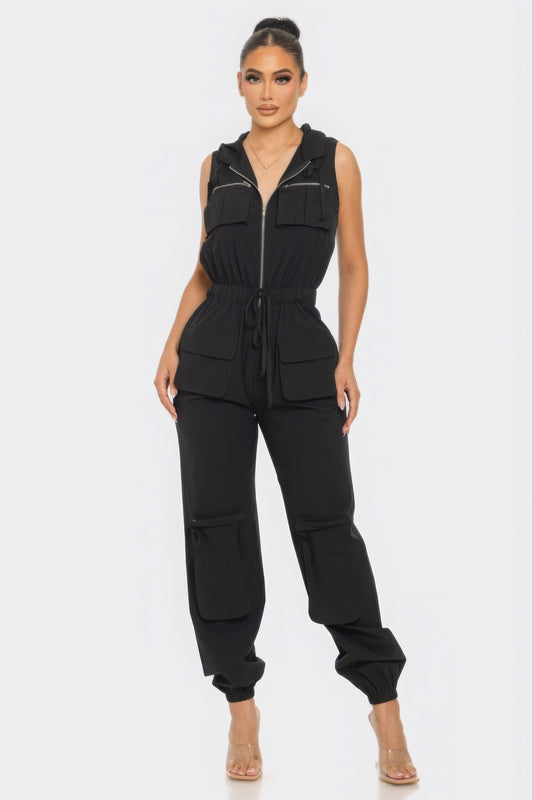 Utility Jumpsuit (Black or Olive)