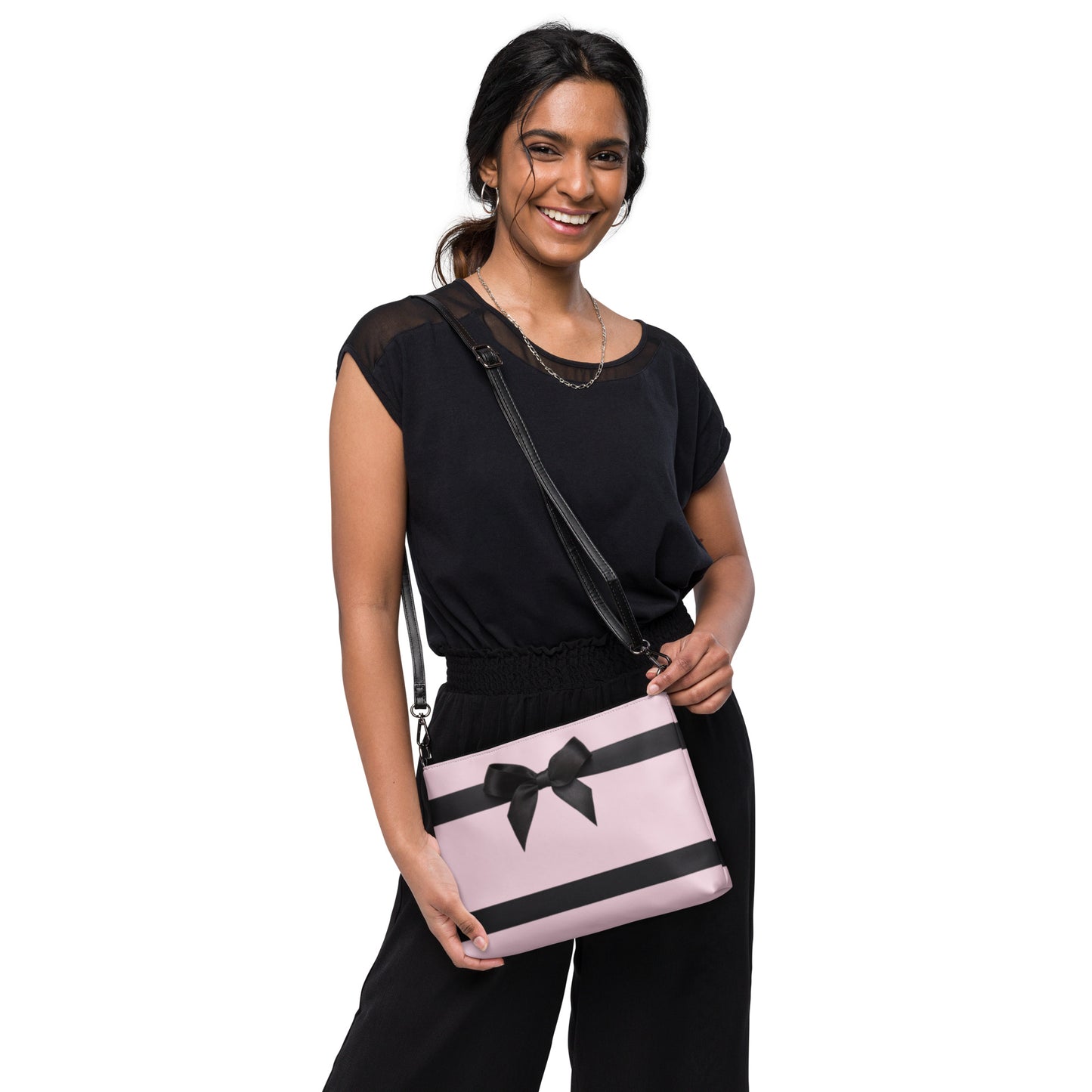 Vegan Crossbody Handbag w/ Removable Straps