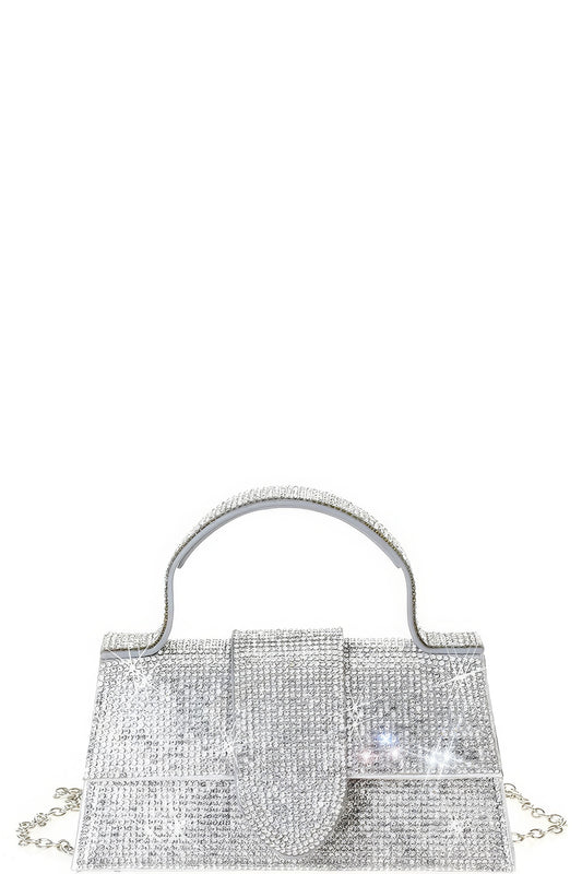 Allover Rhinestone Clutch Bag (Silver, Gold or Black)