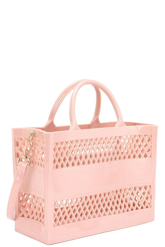 Vented Design Tote Bag (Pink or Blue)