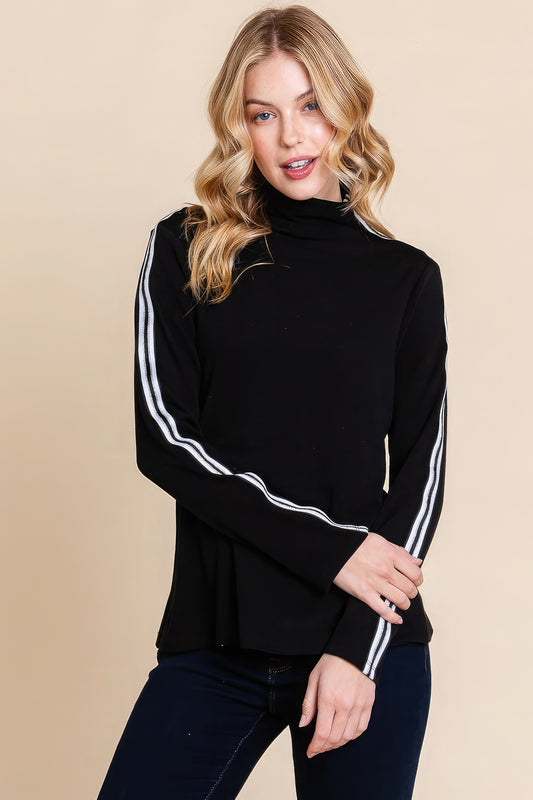 Mock Neck Long Sleeve Top