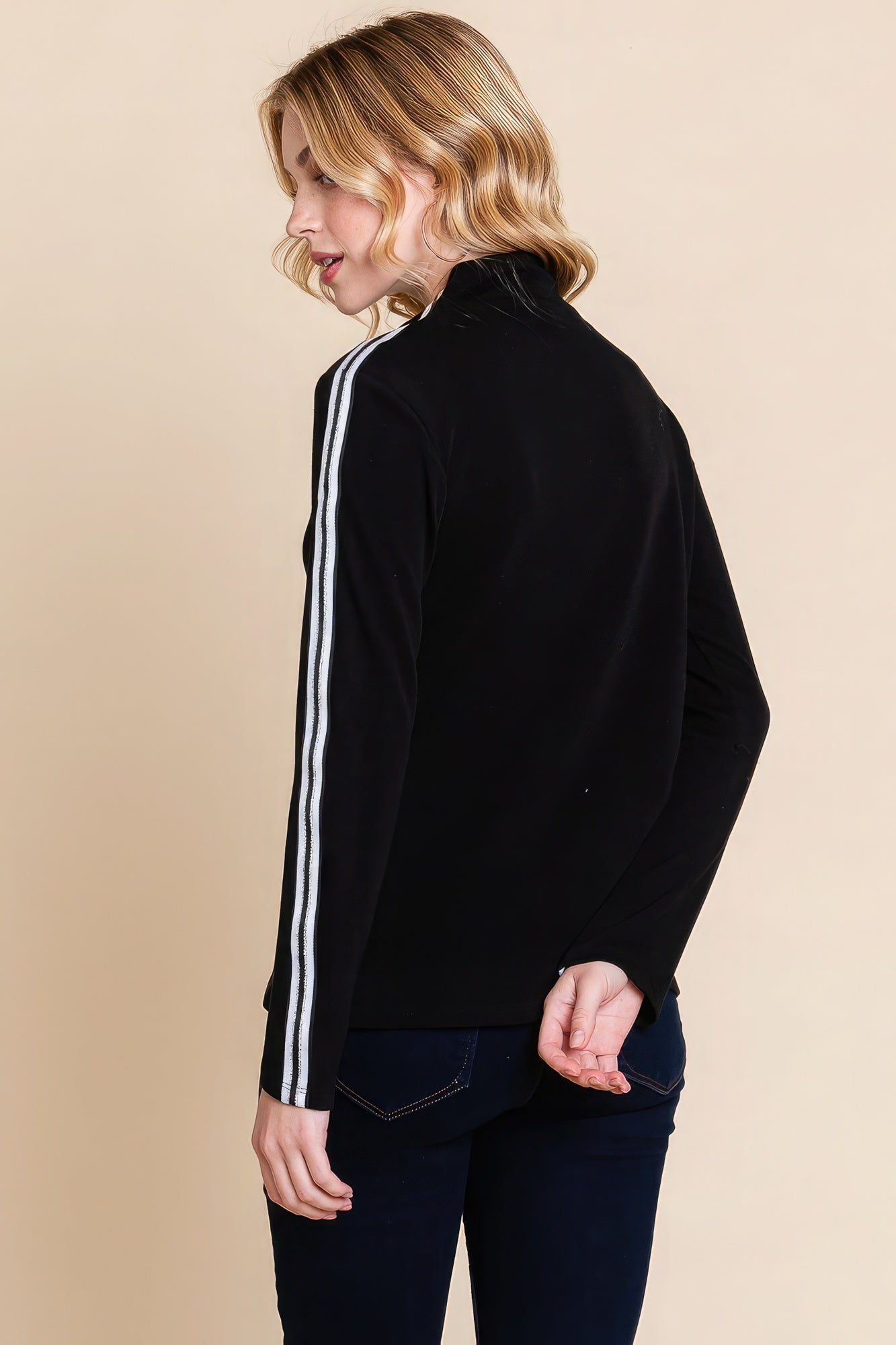 Mock Neck Long Sleeve Top
